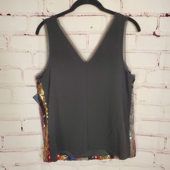 RACHEL Rachel Roy Veda Sequins Top Size M - Picture 5 of 7